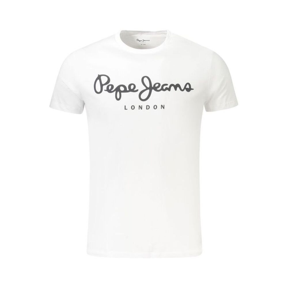 Pepe Jeans White Cotton Men Men's TShirt